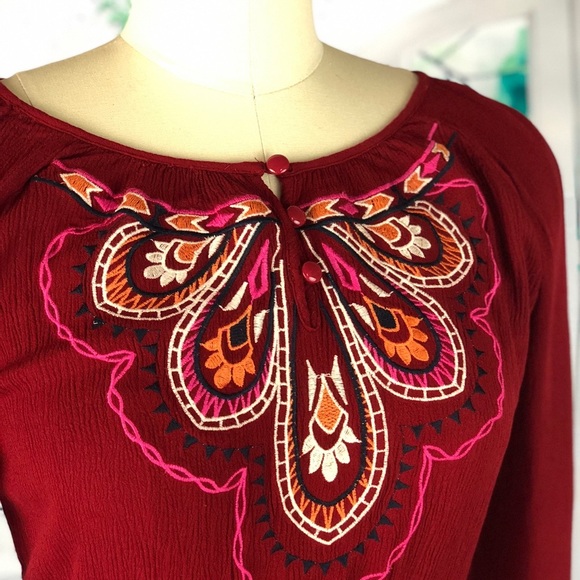 Flying Tomato Red Dress with Embroidered Front - Picture 4 of 4